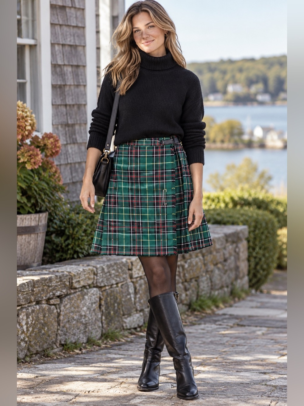 Plaid Green Kilt style Skirt